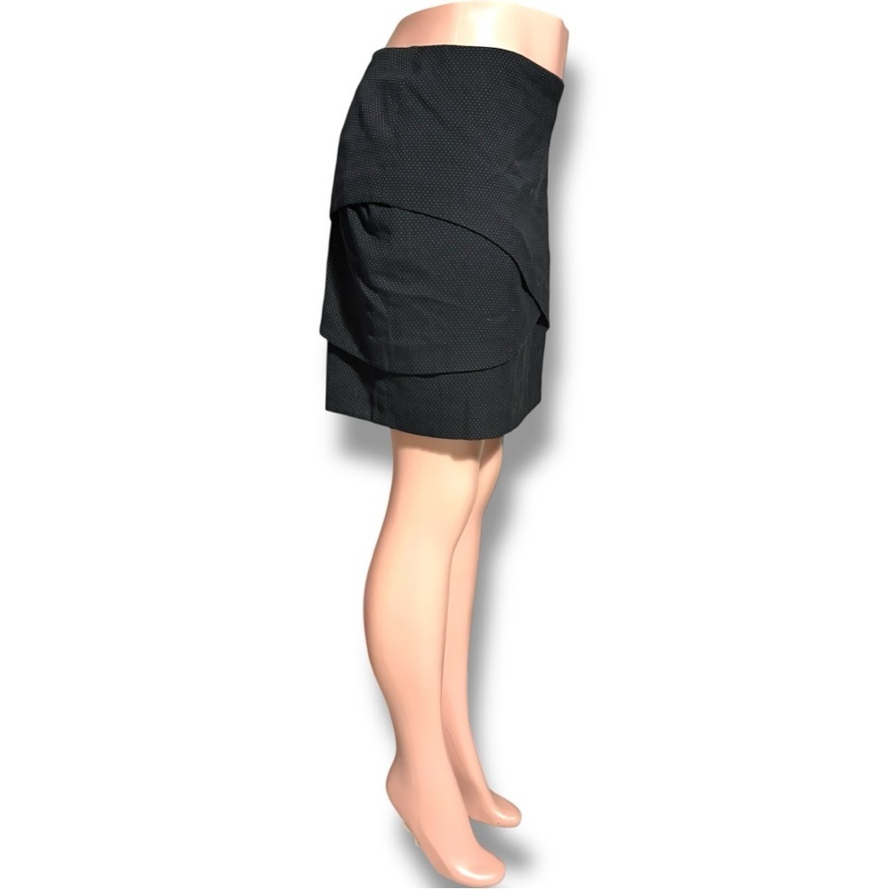 Forenza Womens 12 Classic Charcoal Overlapping Tiers Pencil Bodycon Mini Skirt - Picture 4 of 15